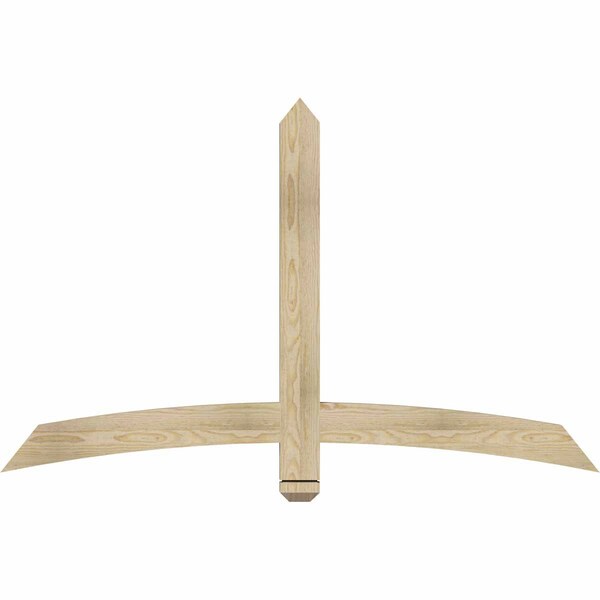 Ekena Millwork Bellingham Rough Sawn Timber Gable Bracket, Douglas Fir, 60"W x 38"H x 2"D x 4"F, 15/12 Pitch GBW060X38X0204BEL00RDF - main